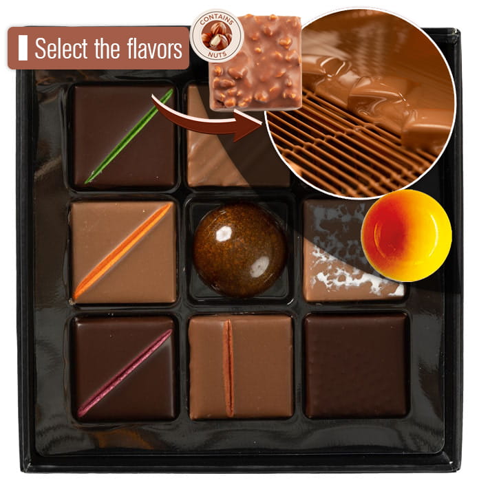 Build Your Own 9-Piece Chocolate Box | Gourmet Chocolates