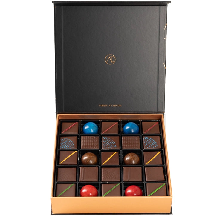 Dark Chocolate Box, 25pc - Thierry-ATLAN