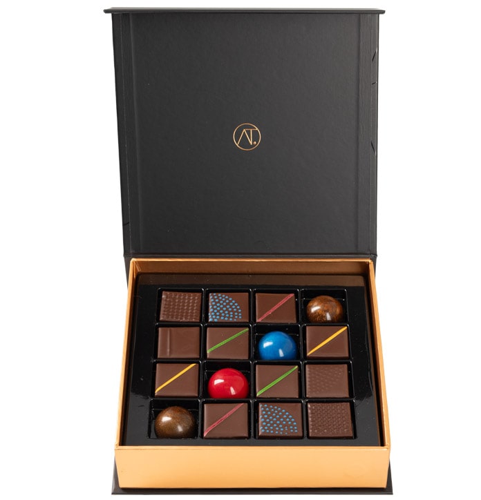 Dark Chocolate Box, 16pc - Thierry Atlan New York